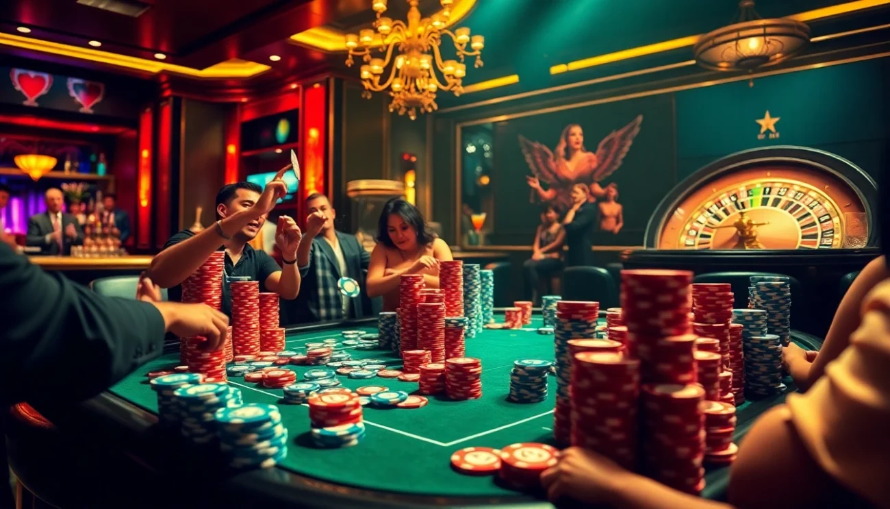 Experience the thrill of high-stakes gambling with e28 poker chips and a vibrant casino scene.