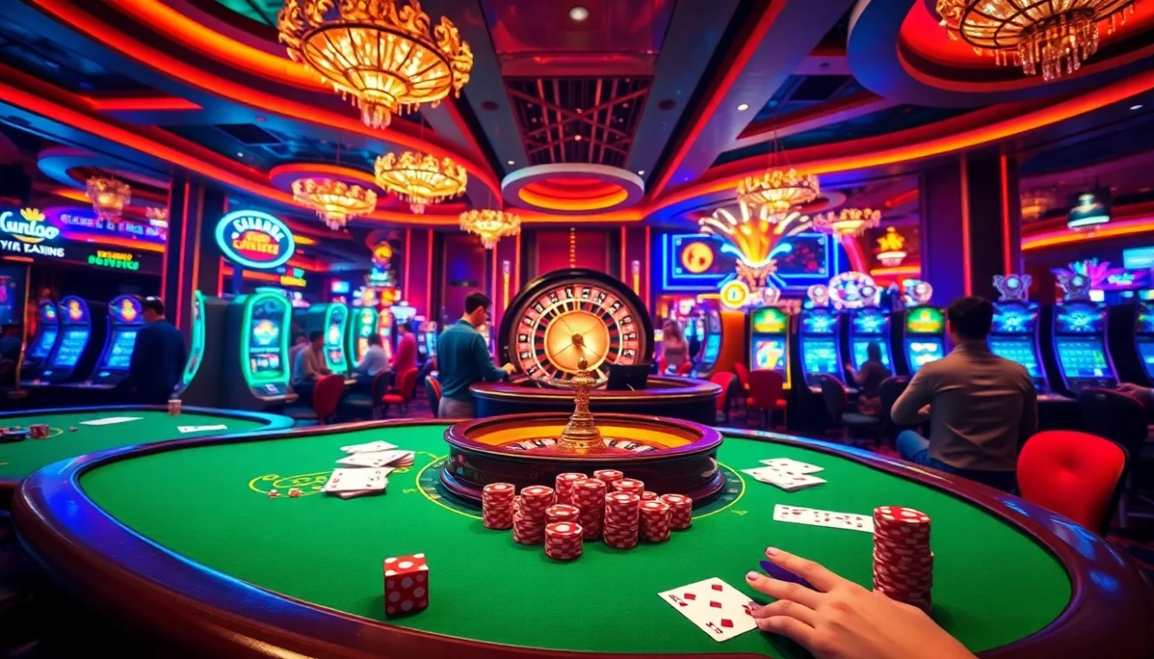Experience the thrill of winning at https://88aavega.com/ with bustling casino games, colorful slot machines, and poker tables.