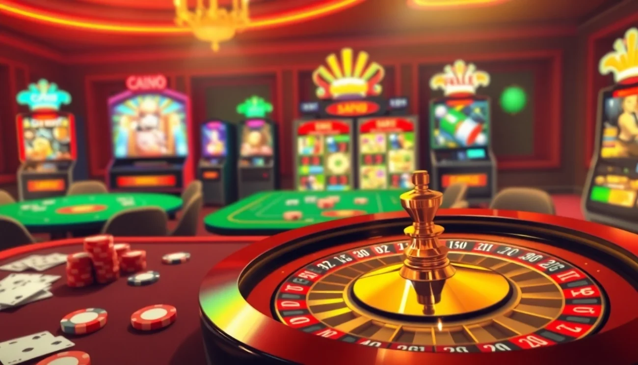 Explore thrilling online gaming experiences at https://88aavega.com/ featuring vibrant casino tables, roulette wheels, and lively slot machines.